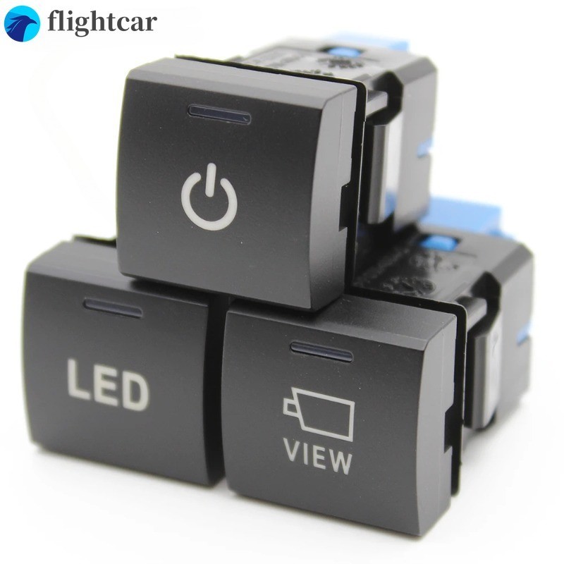 (FT) ปุ่มสวิตช์เปิดปิดไฟ LED อุปกรณ์เสริม สําหรับรถยนต์ Toyota Camry 2018 Rav4 2020 prado 150 1 ชิ้น
