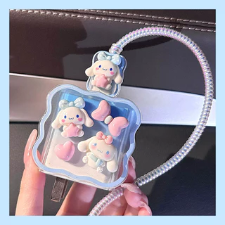 🚚CODส่งจากไทย กล่อง สายชาร์จ ลายการ์ตูนน่ารัก Power Adapter 20W/18W สำหรับ iPhone ตัวป้องกันสายชาร์จเพื่อป้องกันสายขาด