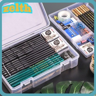 Zelth กล่องดินสอ PP ใส ความจุขนาดใหญ่ คุณภาพสูง สําหรับใส่เค…