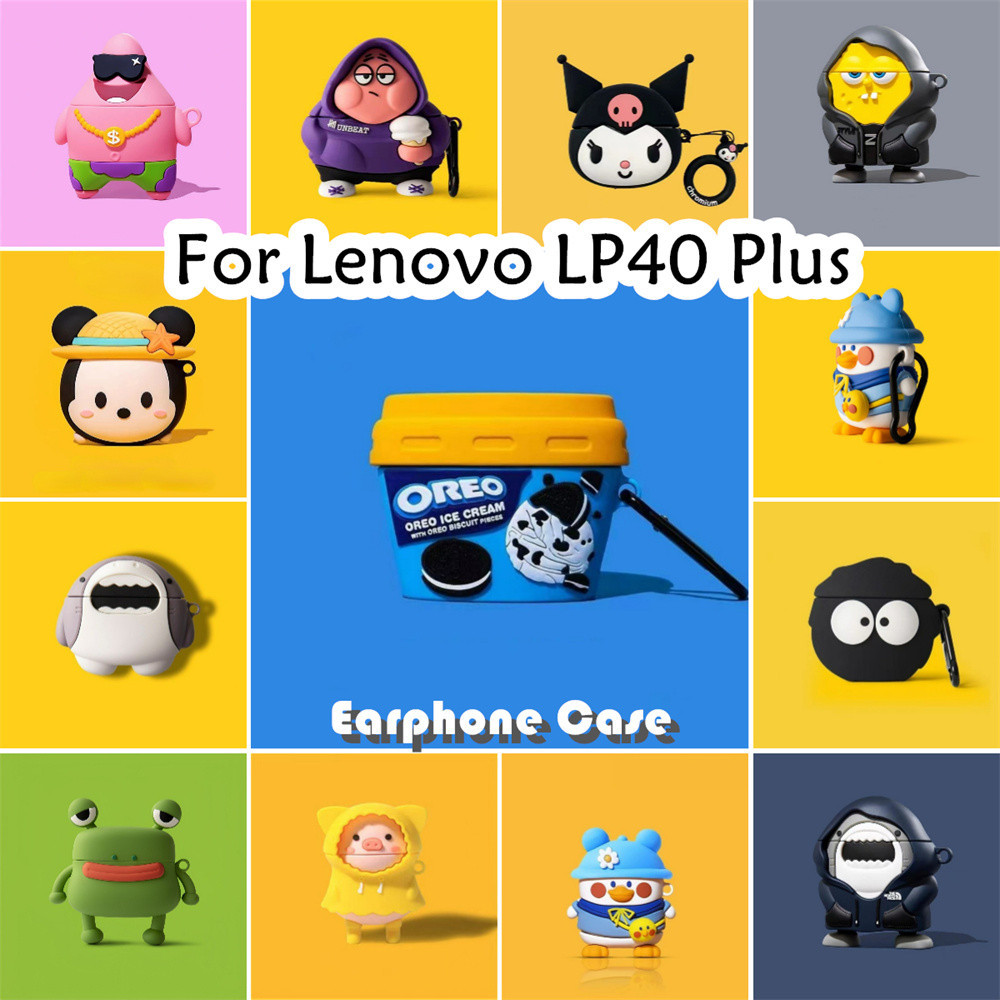 【innovation】นําไปใช้กับ Lenovo LP40 Plus เคส Case เคสหูฟัง การ์ตูนชุดนวัตกรรม ซิลิโคนนุ่ม เคส เคสหูฟ