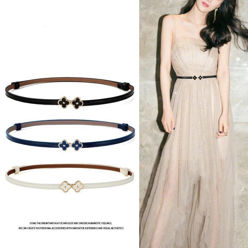 เข็มขัดผ้าวูล แบบบาง เข้ากับทุกการแต่งกาย สไตล์ยุโรป อเมริกัน แฟชั่นสําหรับผู้หญิง