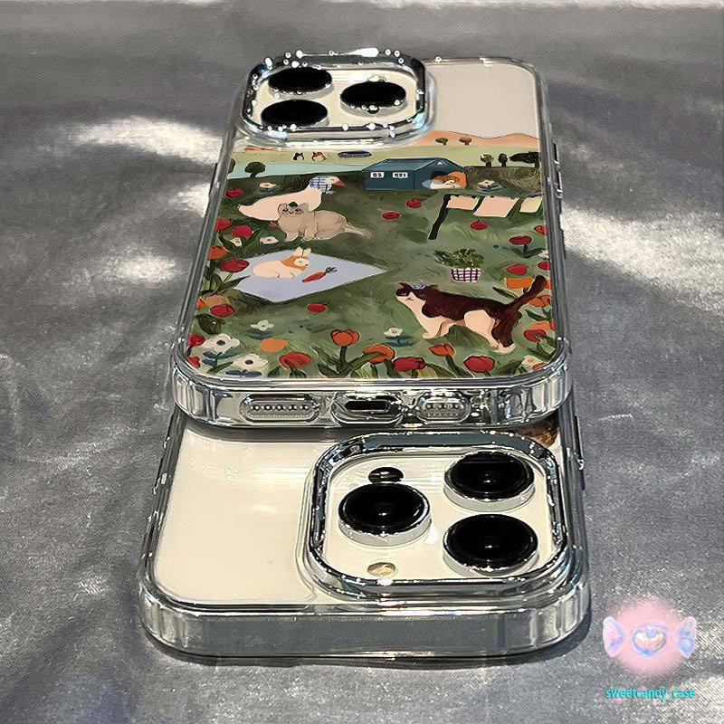 [ท้องถิ่น] หญ้าสัตว์กรอบรูปโลหะเคสโทรศัพท์ใช้งานร่วมกับiPhone X XR XS 11 13 15 12 pro Max 7 8 14 15 Plus SE 2 3 cover - รูปที่ 7