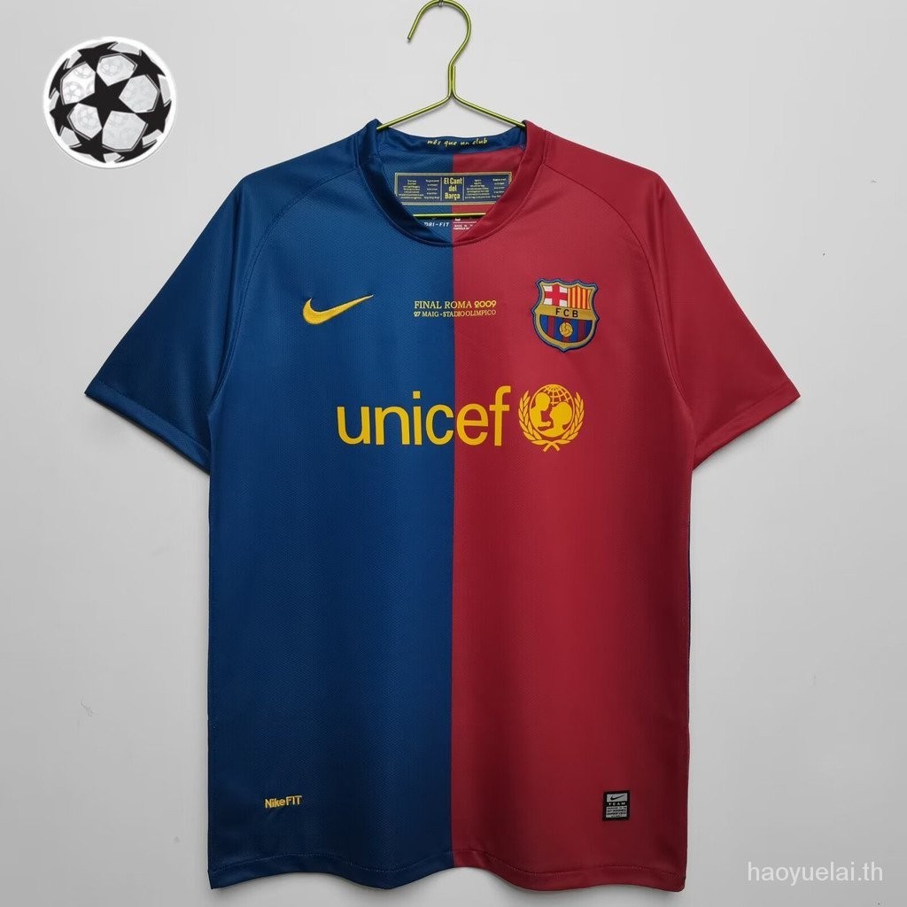 2008-09 | เสื้อฟุตบอล Barcelona Home bespoke สไตล์เรโทร #10 Messi