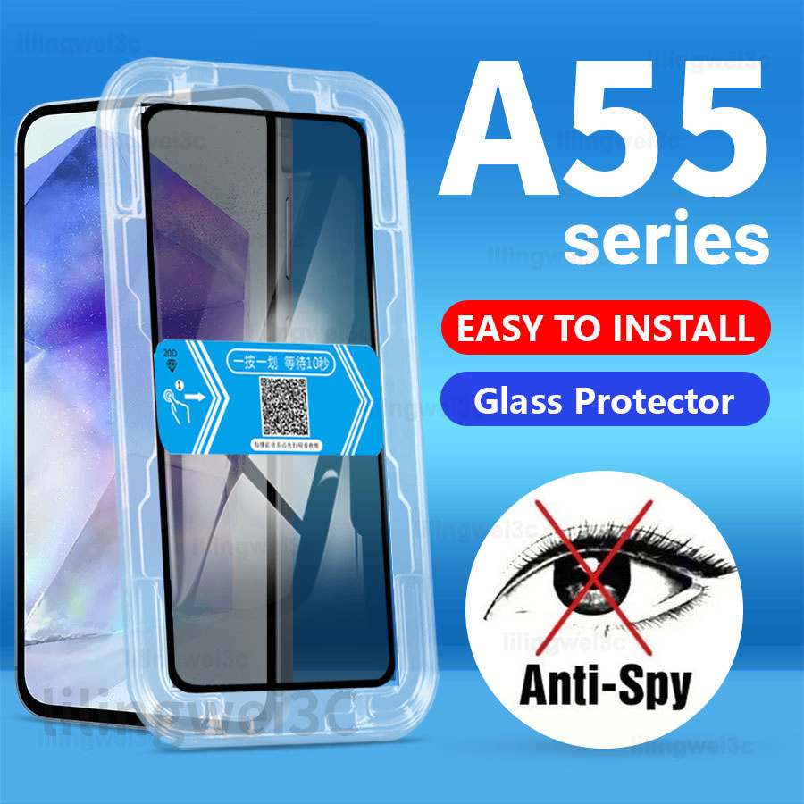 ฟิล์มกระจกนิรภัย กันรอยหน้าจอ กันความเป็นส่วนตัว ติดตั้งง่าย สําหรับ Samsung Galaxy A56 A36 A26 A16 A06S A06 S24 FE A55 A35 A25 A15 A54 A34 A24 A14