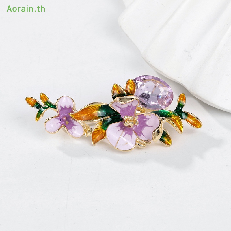 # แฟชั ่ นใหม ่ # แฟชั ่ นไอริสดอกไม ้ สีม ่ วงคริสตัลเข ็ มกลัด Pin ผู ้ หญิงเสื ้ อผ ้ าเสื ้ อเครื ่ องประดับ Party อุปกรณ ์ เสริมของขวัญ .
