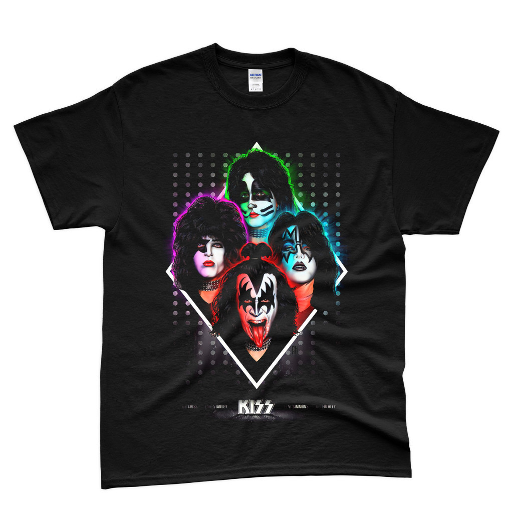 Kiss 5 Tshirt / Baju Microfiber Jersi / เสื้อยืดวงวินเทจ / เสื้อยืดวง