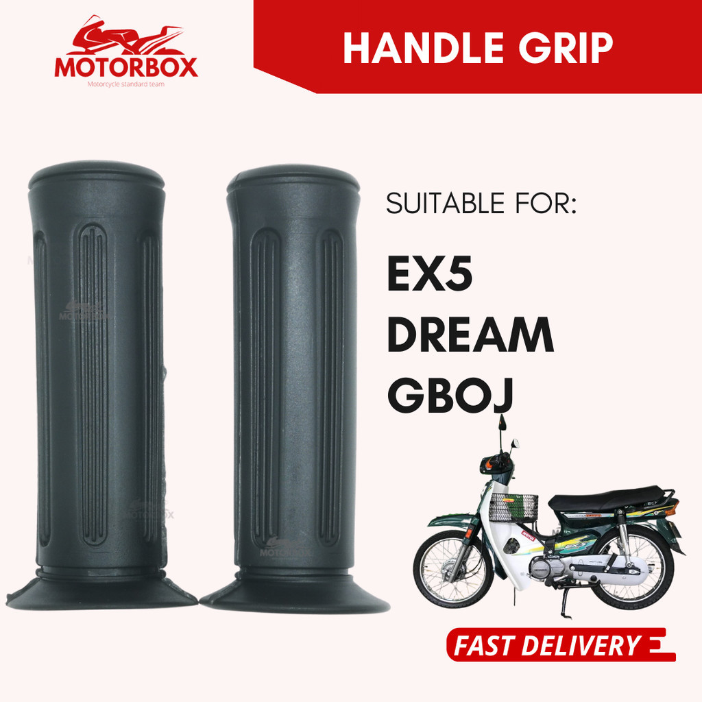 EX5 HANDLE GRIP SET - EX5 HIGH POWER EX5 DREAM GBOJ GBO-J GBO J RUBBER THROTTLE STANDARD DESIGN มอเต