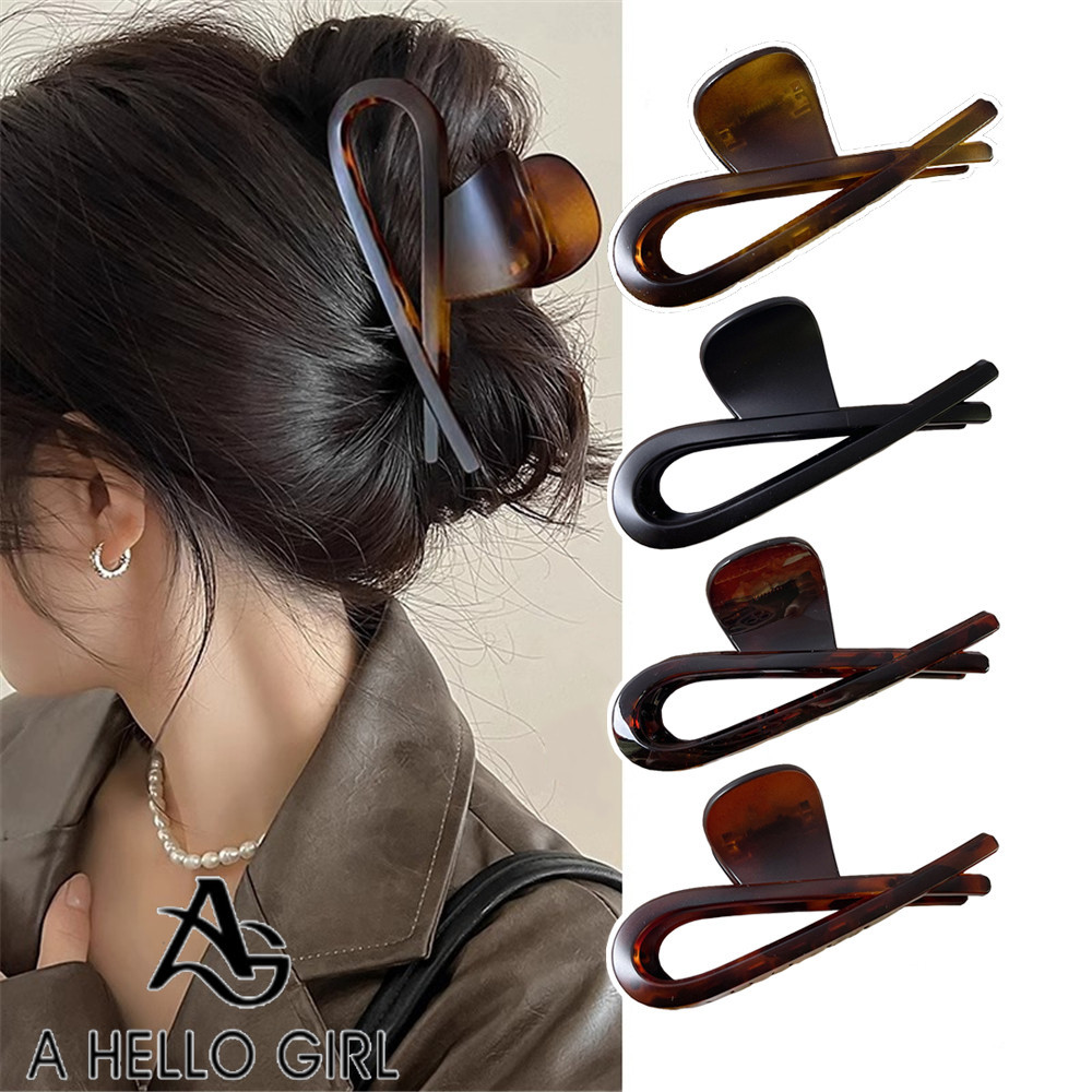 A HELLO GIRL 2024 ใหม ่ Minimalist Retro High-end Shark คลิปขนาดใหญ ่ ด ้ านหลังเครื ่ องประดับผม