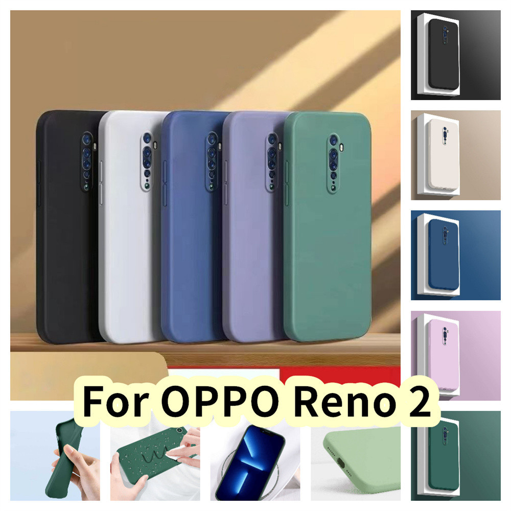 【 Yoshida 】 สําหรับ OPPO Reno 2 Silicone Full Cover Case ทนต ่ อการขัดถูและกันเหงื ่ อ