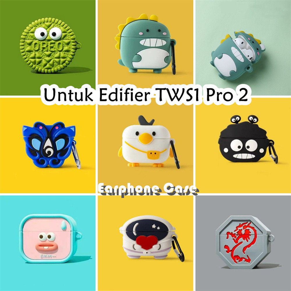 [ Variety ] สําหรับ Edifier TWS1 Pro 2 Case Creative Cartoon Briquette Growing Soft Silicone หูฟังกรณี