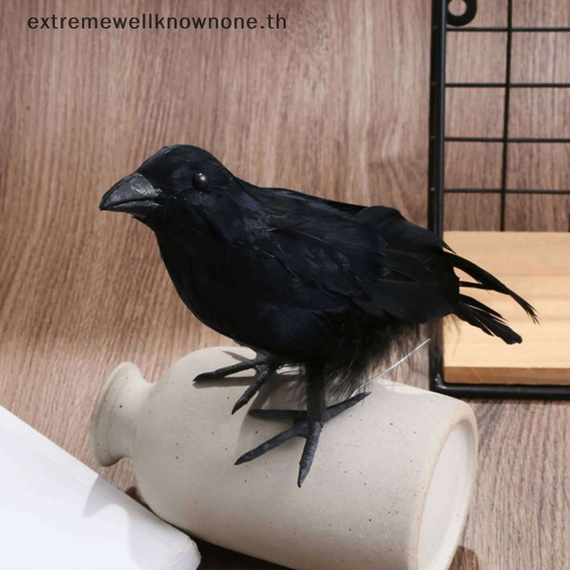 Ewth จําลอง Black Crow Raven Bird Repellent Pest Control PigeonRepellent ตกแต ่ งสวนตกแต ่ งกลางแจ ้ งภายนอก EWTH