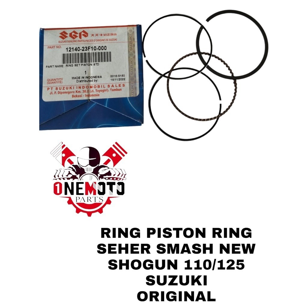 Orimoto - แหวนลูกสูบ แหวนลูกสูบ SMASH ใหม ่ SHOGUN 110/125 12140-23F10-000 SUZUKI ORIGINAL SIZE มาตรฐาน