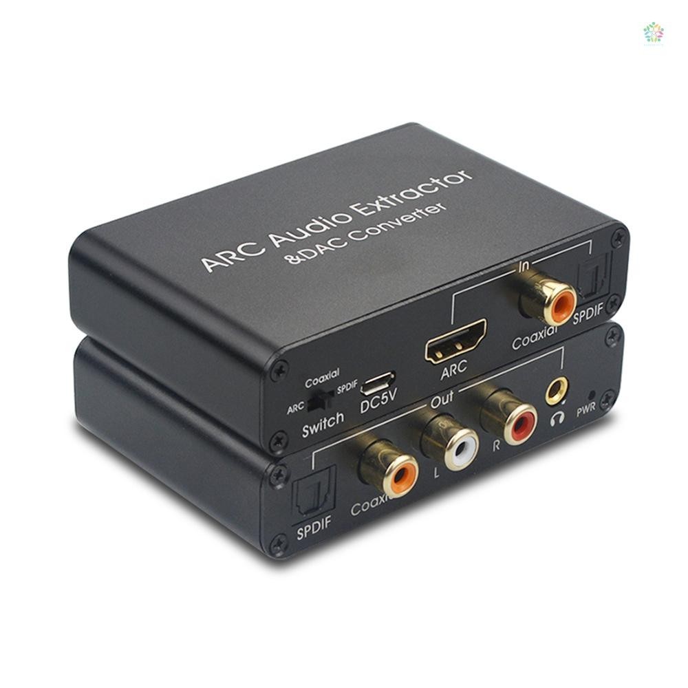 192khz ARC Audio Adapter HD Audio Extractor Digital to Analog Audio Converter DAC SPDIF Coaxial RCA 3.5 มม.แจ ็ คเอาต ์ พุต