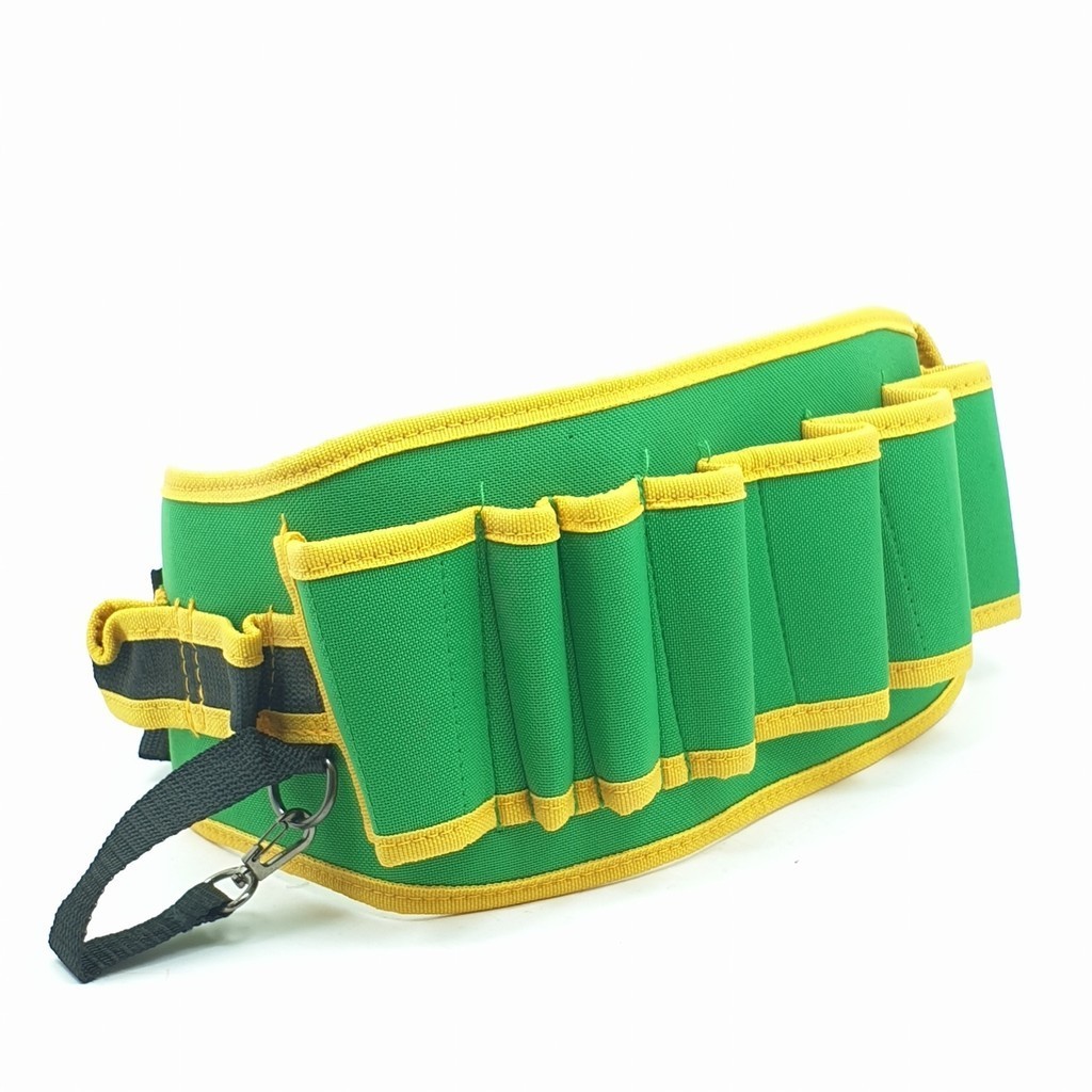 room_shop101 HUMMER กระเป๋าเครื่องมือช่างคาดเอว พร้อมเข็มขัด รุ่น JR-YB06 สีเขียว-เหลือง
