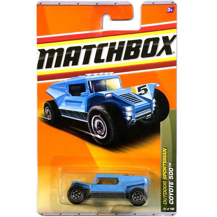 2011 081 Matchbox Matchbox City Hero Car Coyote 500 เคลือบสีน ้ ําเงิน