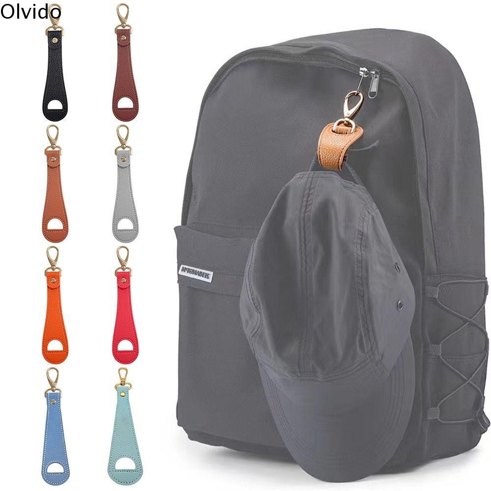 คลิปหมวก OLVIDO, กระเป๋าถือหนัง PU อุปกรณ์เสริมที่ใส่หมวก, แฟชั่นแฮนด์ฟรีคลิปเก็บหัวเข็มขัดเดินทางกลางแจ้ง