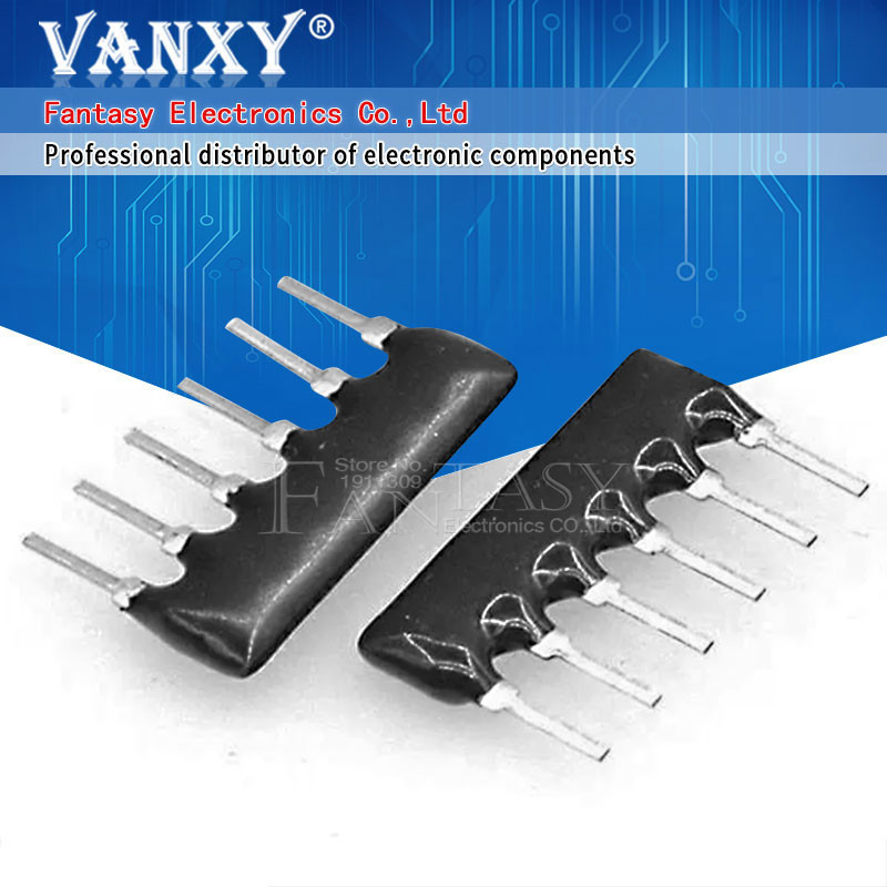 20pcs DIP excusion Network Resistor Arเรย์ 6pin 220 330 470 510 1K 1.5K 2K 2.2K 3K 3.3K 4.7K 5.1K 10
