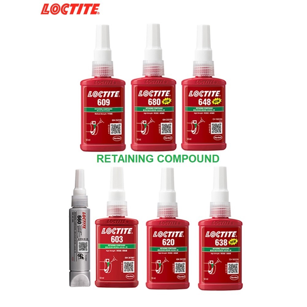 *LOCTITE RETAINING COMPOUND 50ML 603, 609, 620, 238, 640, 641, 648, 660, 680