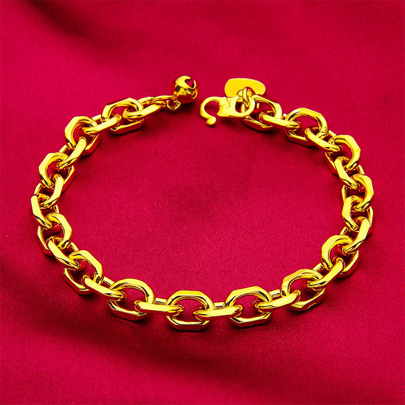 สร ้ อยข ้ อมือทองชุบ S-buckle Unisexกำไลทอง กำไลข้อมือ