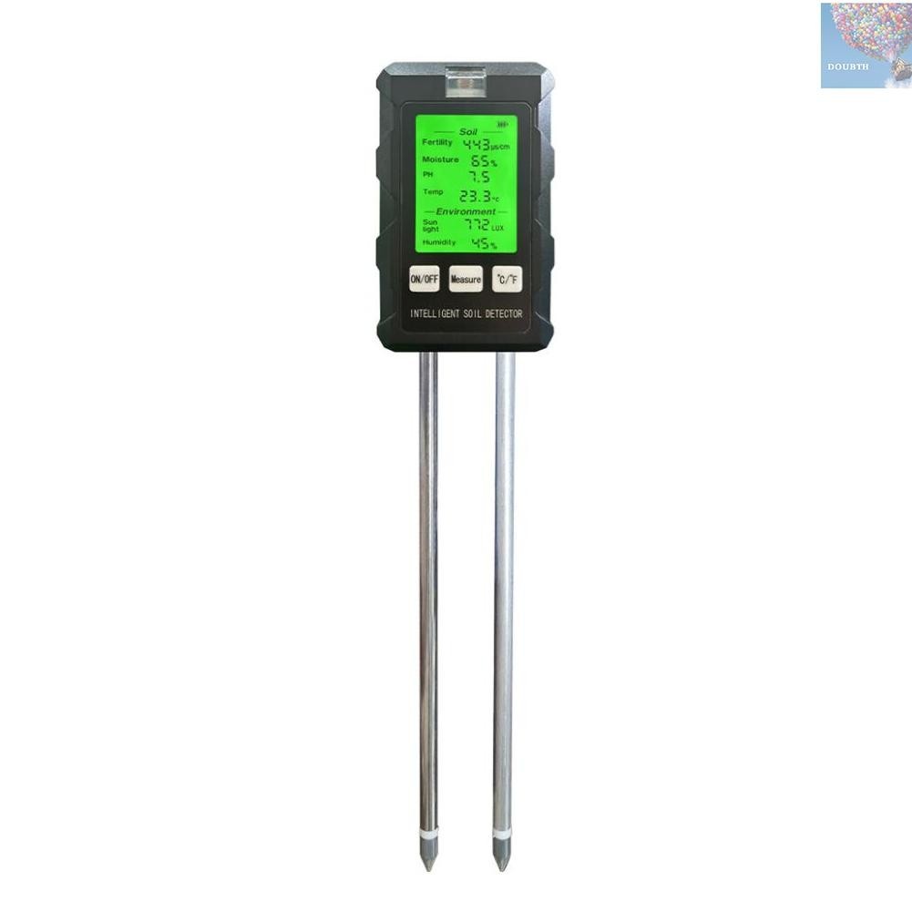 Dubth 6in1 เครื่องทดสอบดินมัลติฟังก์ชั่ปุ๋ยดิน pH อุณหภูมิความชื้นแสงแดด Air Moisture Tester ปฏิบัติ Soli เครื่องวิเคราะห์อเนกประสงค์เครื่องมือทําสวนสําหรับกระถางต้นไม้ F