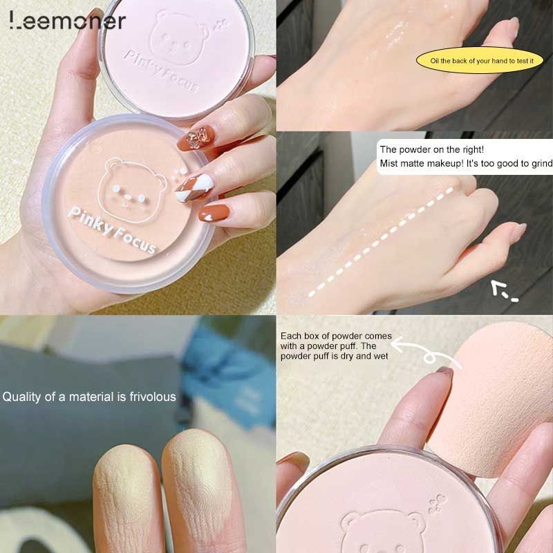 【Lemon】Pinky Focus แป้งคอนซีลเลอร์ ควบคุมความมัน กันน้ำ ติดทน-LN