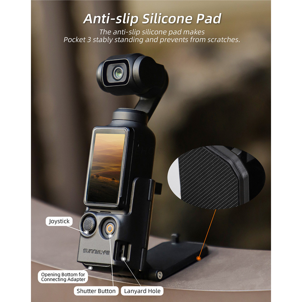 Magnetic Mount สําหรับ DJI Osmo Pocket 3 ฐานวงเล็บปรับได้ Vlog การถ่ายภาพกลางแจ้ง/โต๊ะสําหรับ DJI Pocket 3 อุปกรณ์เสริมสําหรับกล้อง
