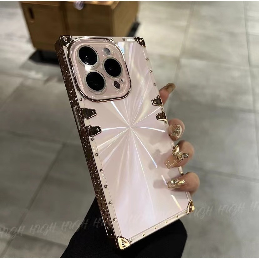 หรูหราออโรร่าดอกไม้ลวดลายฝาเคสโทรศัพท์สําหรับiphone 15 14 Plus 13 12 Pro Maxปลอกคริสตัลกล้องเลนส์ป้องกันกันกระแทกฮาร์ดปกหลังIPhone