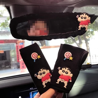 Crayon Shin Chan อุปกรณ์ตกแต่งรถยนต์ภายในรถทุกรุ่นการ์ตูนยี่ห้อ Star ดินสอรถ headrest เอวชุดน่ารักสร้างสรรค์บุคลิกภาพหมอนคอหมอนเกียร์