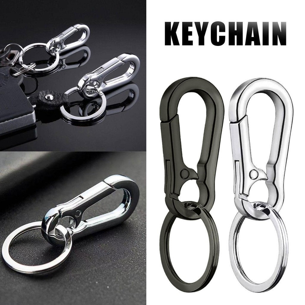 พวงกุญแจสแตนเลส Key แหวนคลิปสําหรับเข ็ มขัด Key Chains Quick Release พวงกุญแจ Carabiner Anti-Lost กระเป ๋ าเข ็ มขัด Key Chains openalth