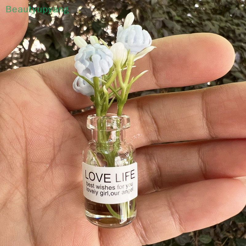 [Beautyupyang] 1:12 Dollhouse Miniature แจกันการจัดดอกไม้ขวดพืชบ้านสวน Decor ตุ๊กตาเครื่องใช้ในบ้าน