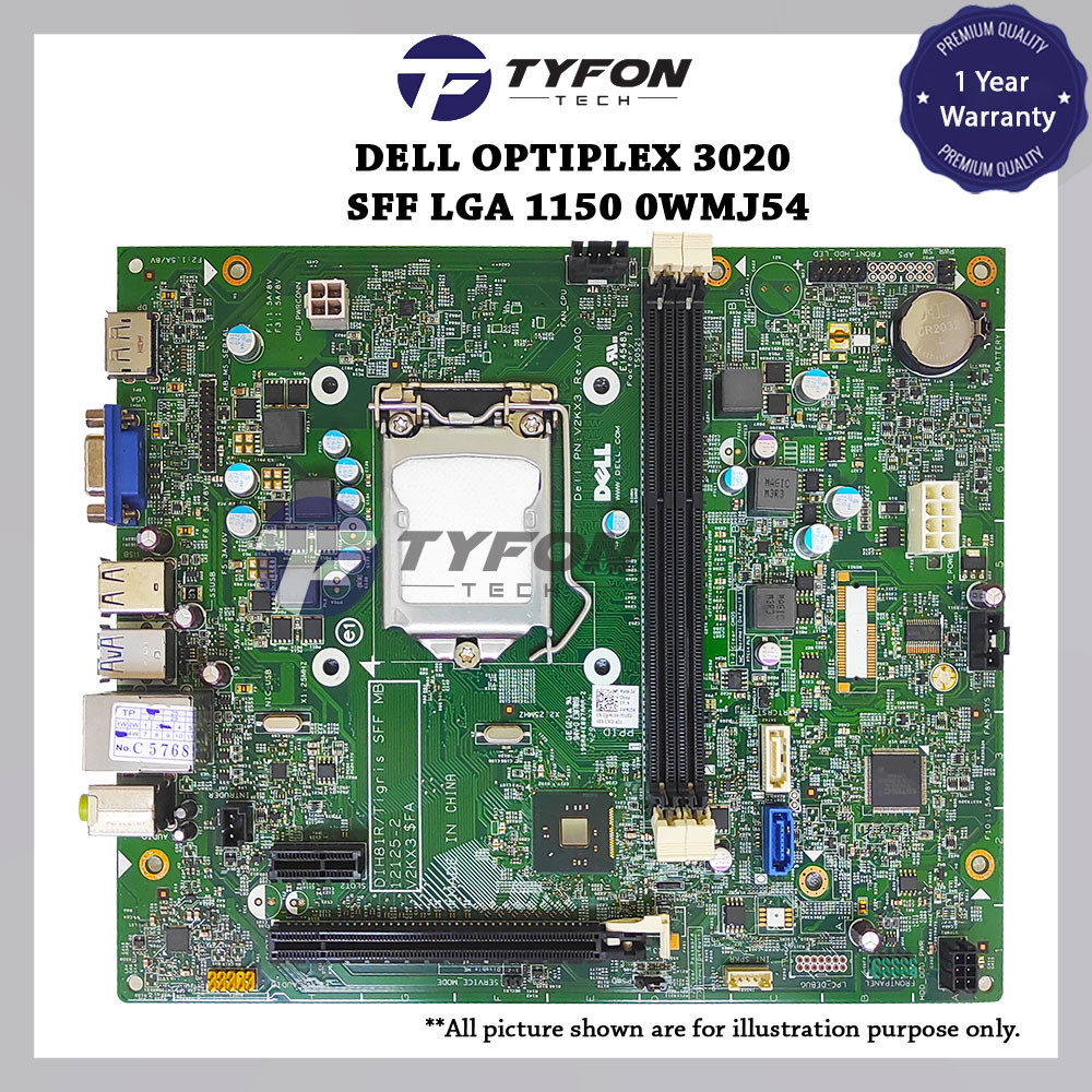 Dell Optiplex 3020 SFF LGA 1150 เมนบอร์ดเดสก์ท็อป 0WMJ54 04YP6J 0V2KX3 (ตกแต่งใหม่)