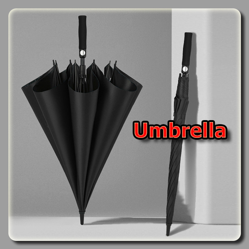 ด้ามยาวกอล์ฟอัตโนมัติร่มความดันอากาศคู่กันแดด UV บุรุษธุรกิจตรงร่ม