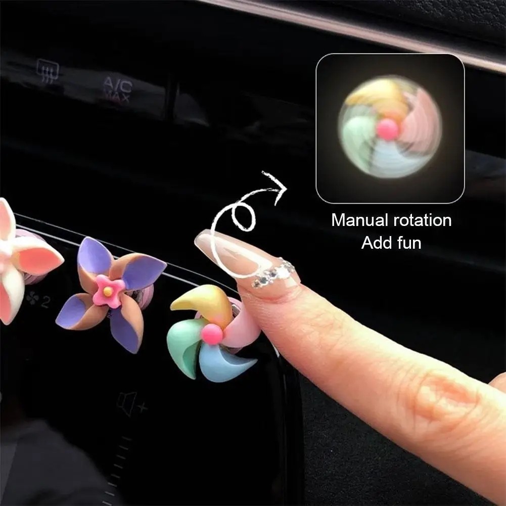 สร้างสรรค์หมุนกังหันลมขนาดเล็กติดรถเครื่องประดับ-น่ารักอัตโนมัติแดชบอร์ดอุปกรณ์ตกแต่ง - รูปที่ 6