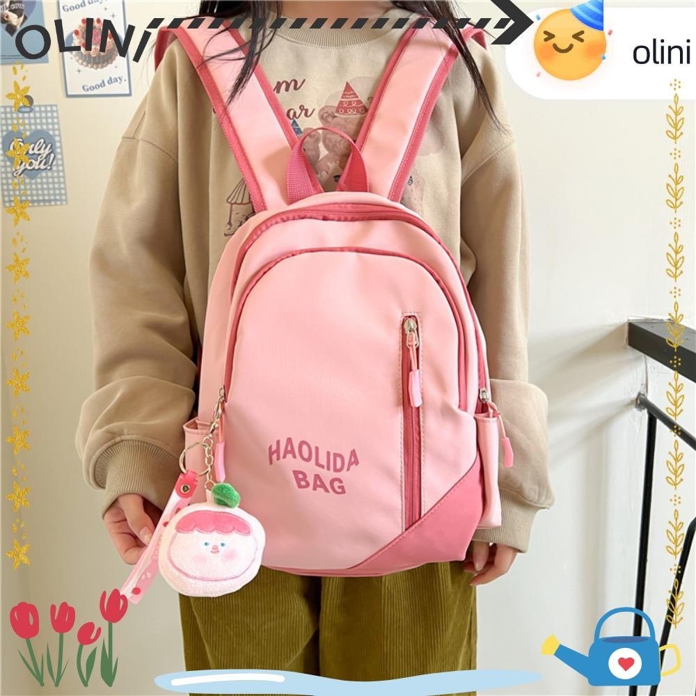 โอลินี กระเป๋าเป้สะพายหลังผู้หญิง,กระเป๋านักเรียนกันน้ําแบบปรับได้,กระเป๋าหนังสือไนลอนความจุสูงแบบพกพาผู้ใหญ่