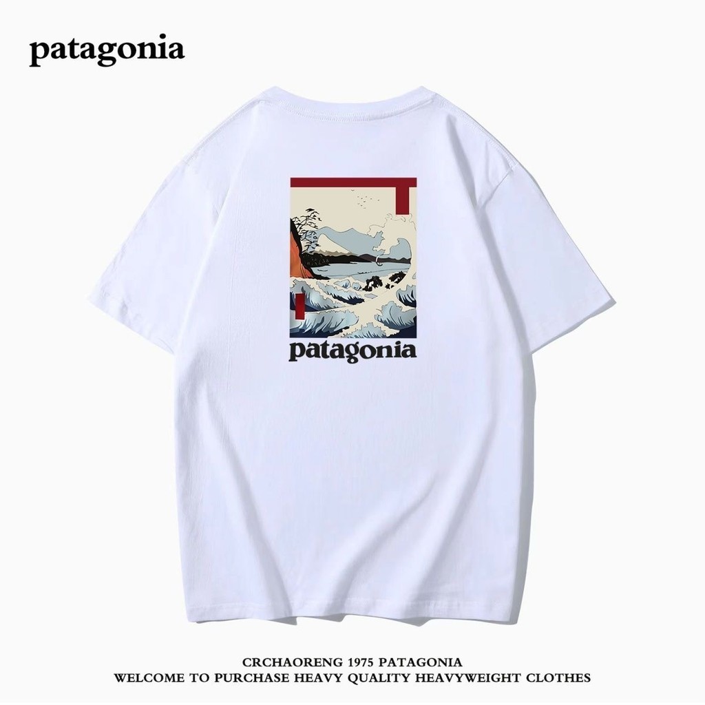 Patagonia ฤดูร ้ อนแขนสั ้ น 2024 สไตล ์ ใหม ่ หลวมเสื ้ อยืดระบายอากาศผู ้ ชาย