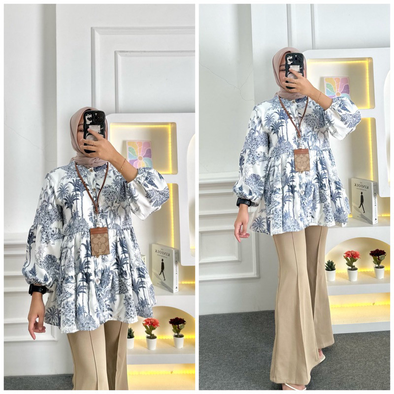 Kemeja ใหม่ BEFAST - ZFS WOMEN Blouse RISA / MIRSANY FLOWER SHAKILA Blouse / Aida Blouse BabyDoll LD