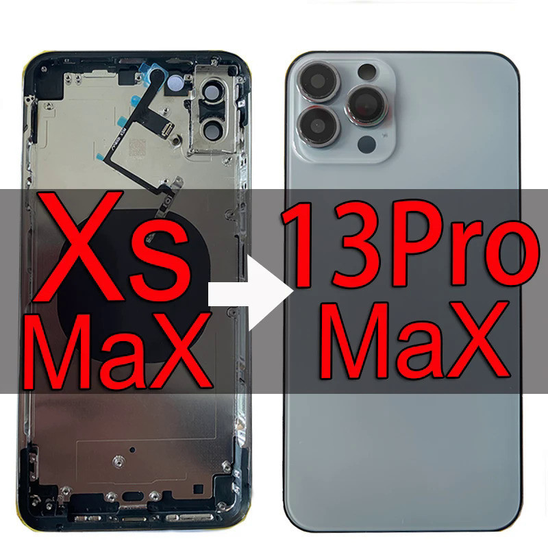 กล้องใหญ่ Diy สําหรับ XsMax เช่น 13Promax กรอบกลาง, Xs max ถึง 13pro max Backshell สําหรับรุ่น A1921, A2101, A2102 ผู้ให้บริการทั้งหมด