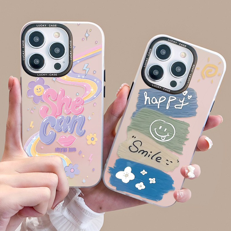 【ส่งจากไทย】ข้อความกราฟฟิตี สำหรับ เคสไอโฟน11 12 iphone15 14 13 pro plus max 8 7 xr xs โปร่งแสง TPU case คู่รัก ของขวัญ
