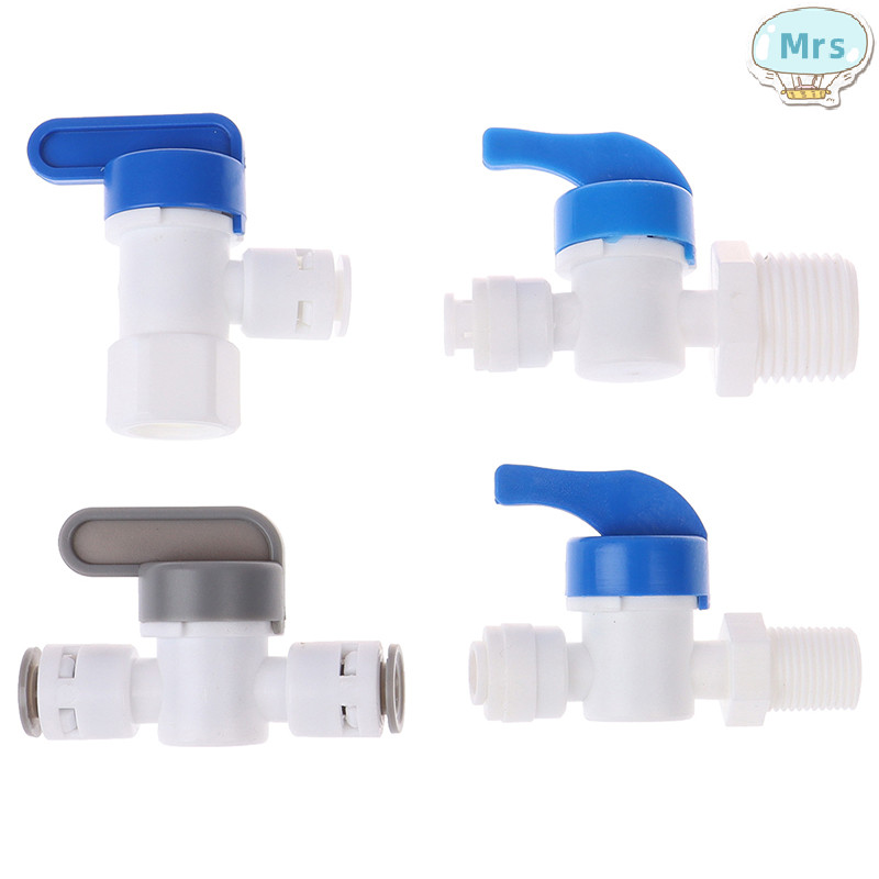 [MR] 1/4 "บอลวาล์วอินไลน์แตะเชื่อมต่ออย่างรวดเร็วดันพอดี ro น้ําย้อนกลับ osmosis TH