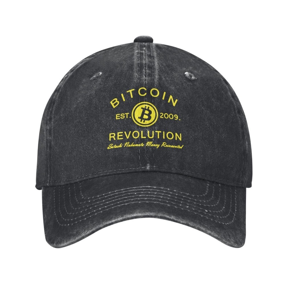 Bitcoin Revolution Bitcoin Crypto เสื้อ Crypto สกุลเงิน Hipster Cool หมวกคาวบอย