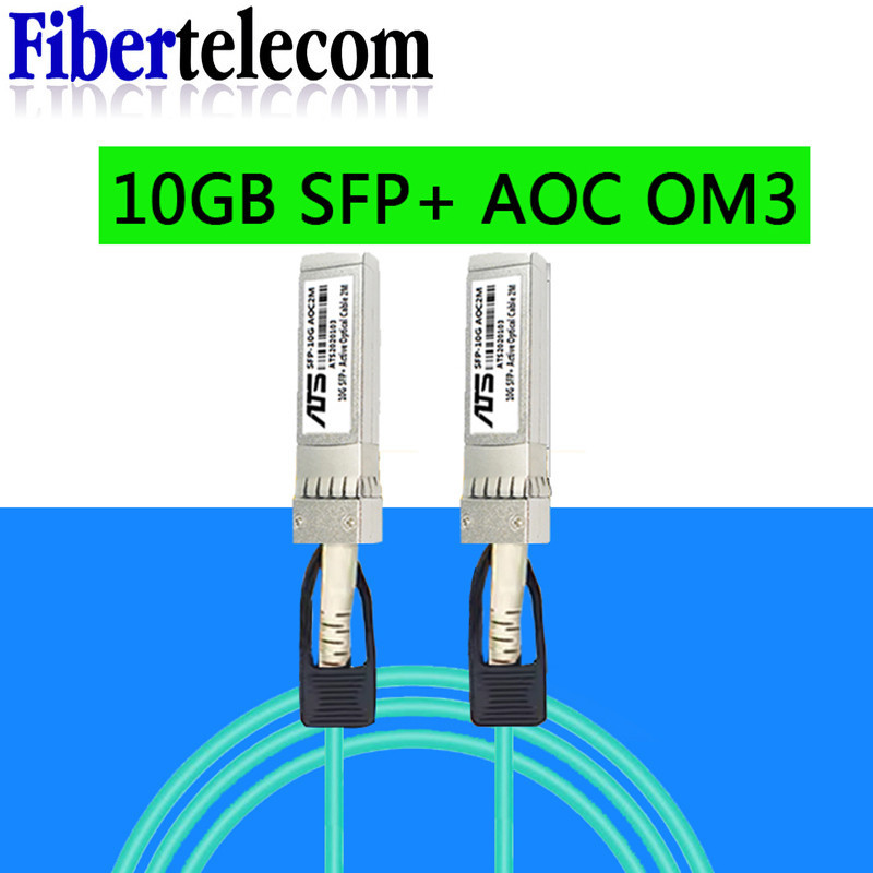 10G SFP+ AOC Cable OM3 10G BASE Active Optical SFP Cable ความเร็วสูงเข้ากันได้กับ Cisco Huawei Mikro