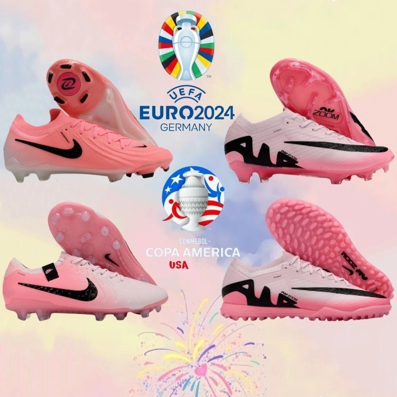 Nk AIR Zoom Mercurial Vapor 15 Elite XXV FG 4 สีสีชมพูรองเท ้ าฟุตบอลกันลื ่ น Eur39-45