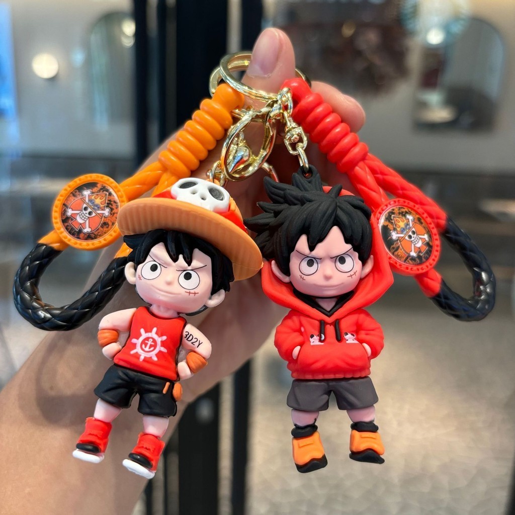 การ ์ ตูนสร ้ างสรรค ์ One Piece พวงกุญแจอะนิเมะตุ ๊ กตาพีวีซีจี ้ ของขวัญขนาดเล ็ ก