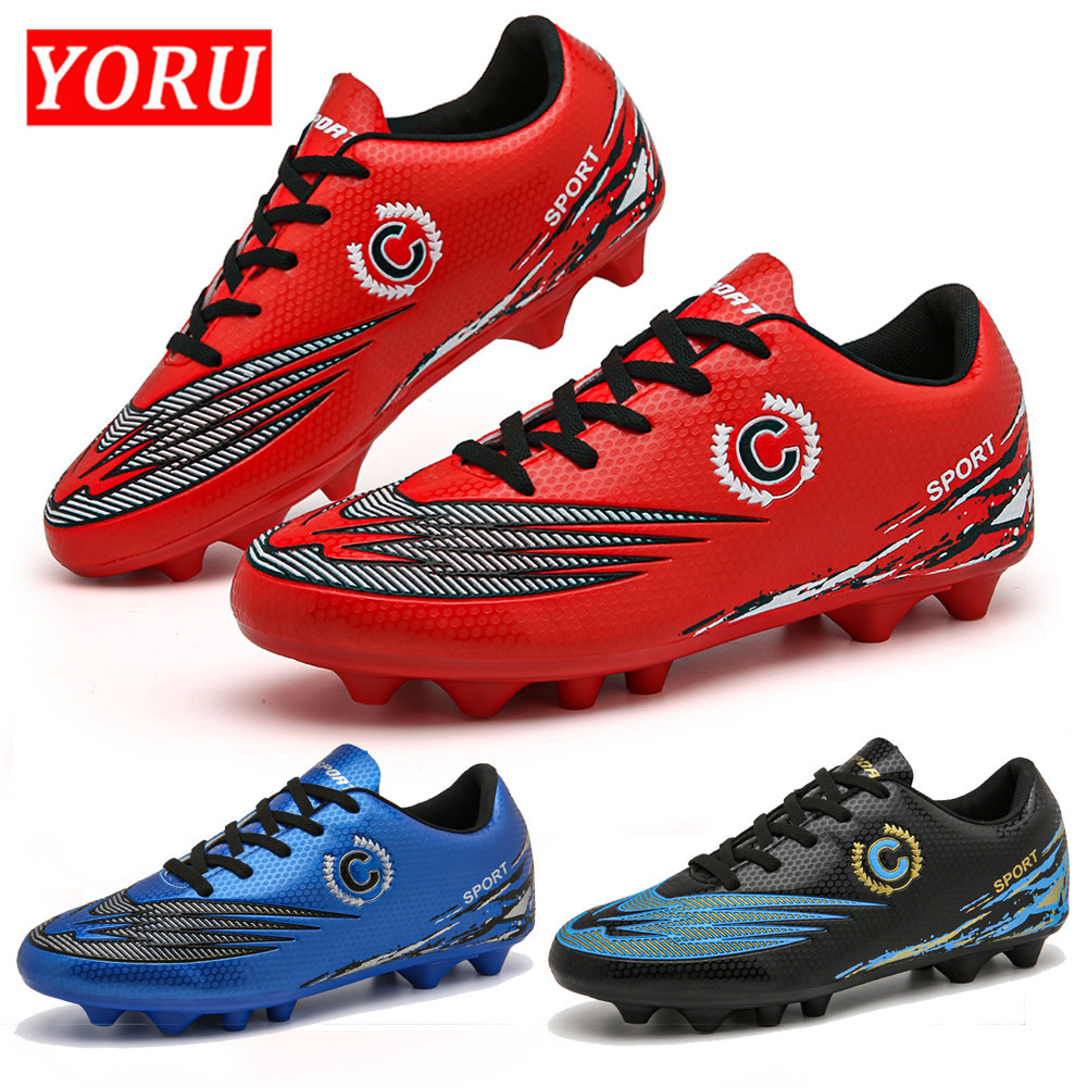YORU จัดส่งภายใน 24 ชั่วโมง จัดส่งภายใน 1-3 วัน รองเท้าสตั๊ด⚽เตะฟุตบอล⚽ของเด็กมีสินค้าพร้อมส่งนิ่มใส่สบายมีไซส์ 31-43