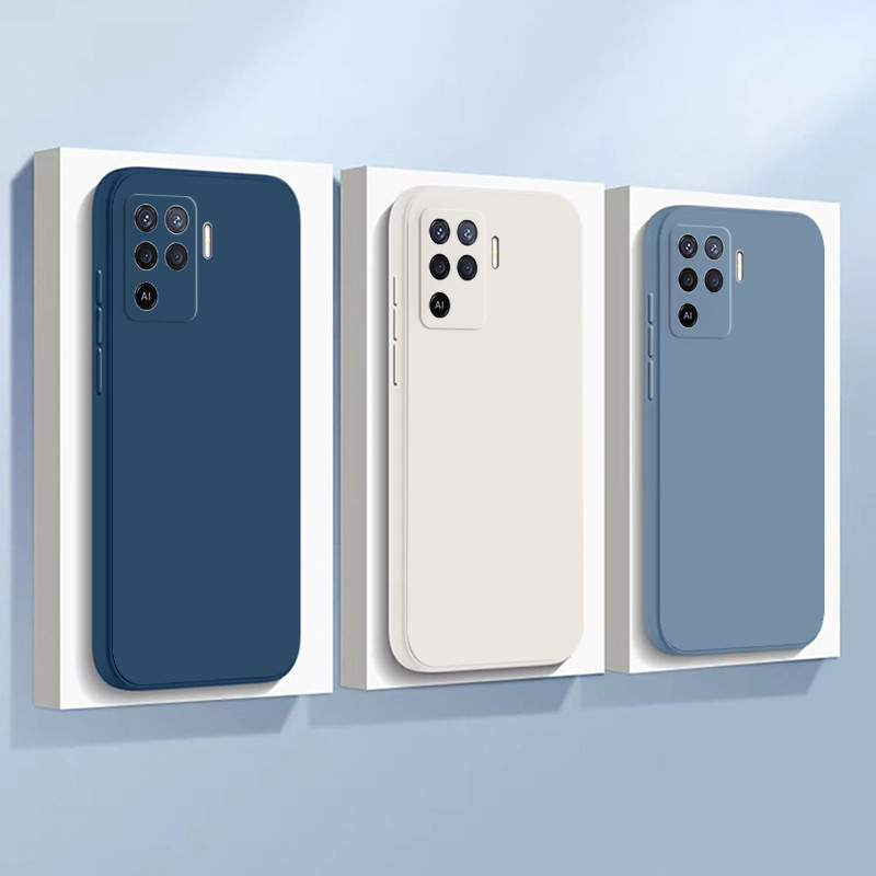 เคส OPPO A94 2021 กรณีโทรศัพท์มือถือสีทึบ เลนส์กล้องป้องกันเต็มรูปแบบกันกระแทก TPU Jelly Soft Case C