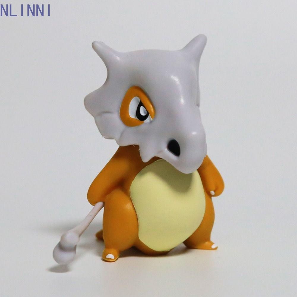 NLINNI Pokemon Cubone Action Figure, PVC น่ารักรุ่นอะนิเมะ Cubone รูปของเล่น,รถตกแต่งตารางอะนิเมะ Cu