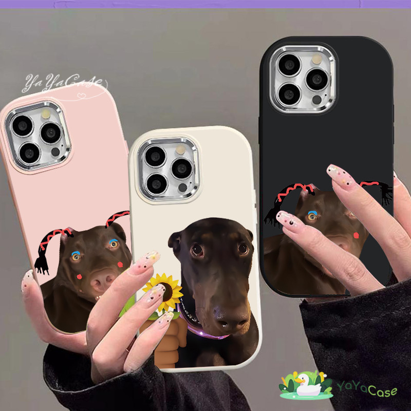 สำหรับ iPhone 11 13 Case FOR เคสไอโฟน14 15 12 pro max 6 7 8 14 15 Plus X XR XS Max Funny Dog รุ่น ขั้นสูง TPU Soft เคส