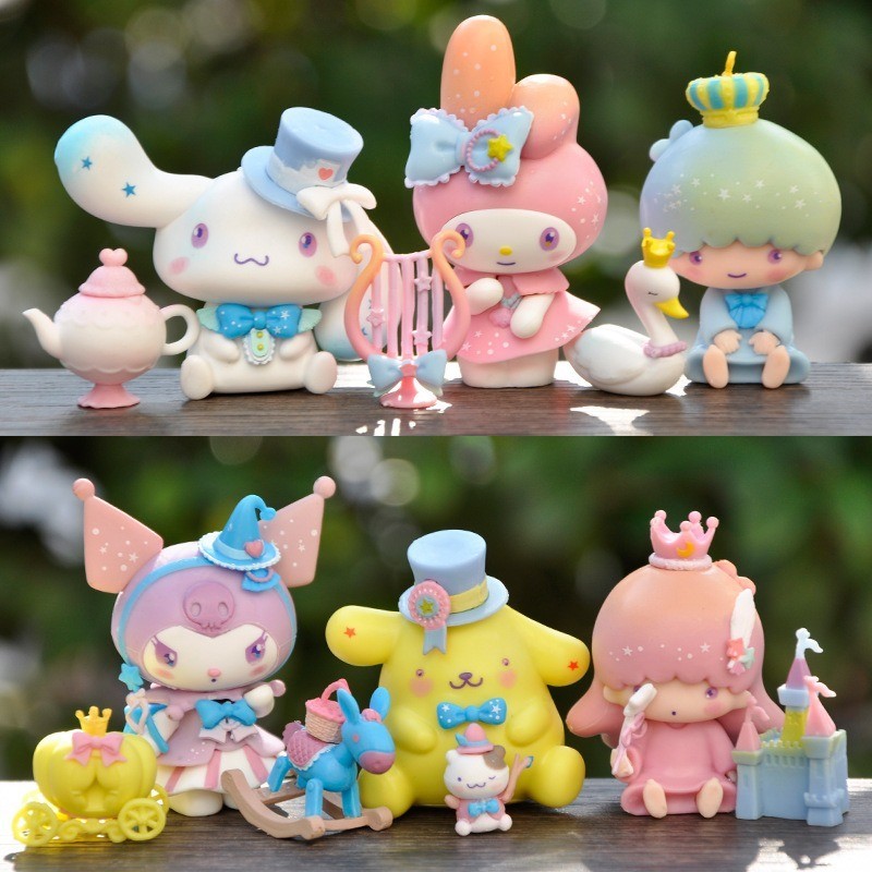 Kawaii Sanrio ตัวเลข Cinnamoroll อะนิเมะรูป Pvc ของเล่น Hand Made อะนิเมะตุ๊กตาของเล่นเครื่องประดับของขวัญสําหรับเด็ก