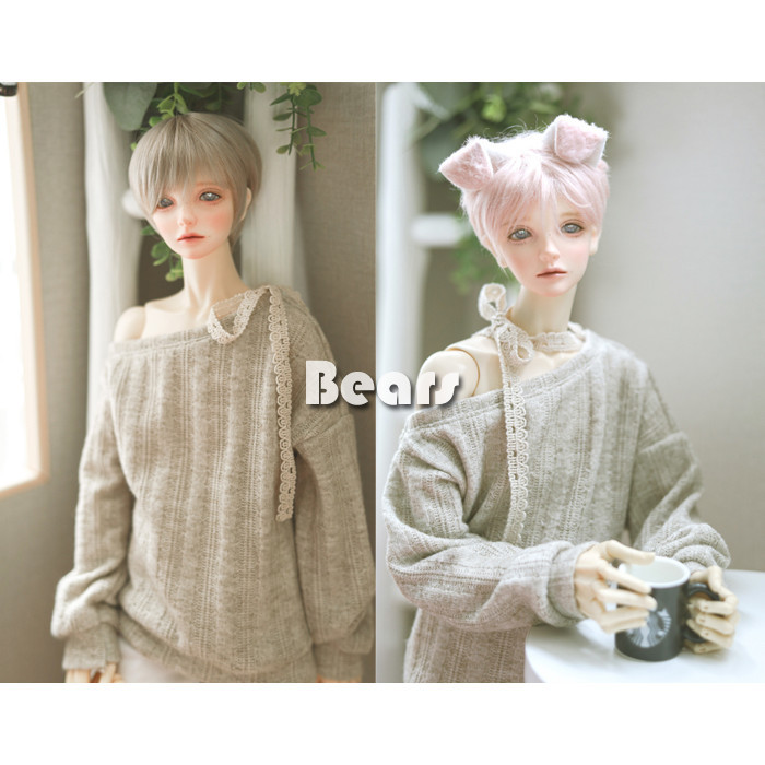 Bjd เสื้อผ้าเด็ก A367 เมตรกาแฟลายขนสัตว์ Streamer เสื้อเกาะอก 1/41/3 ลุง ID75