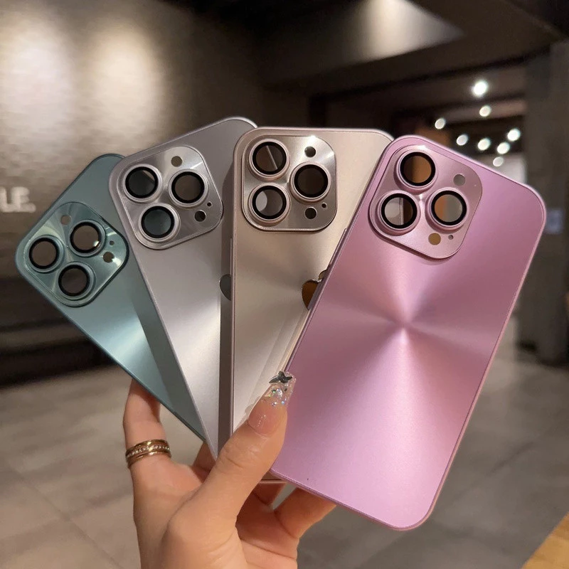 หรูหราเลเซอร์เคสโทรศัพท์สําหรับiphone 14 Pro Max 11 12 13 15 Pro Max 14 Plusกล้องProtector HardกันกระแทกปลอกiPhoneสําหรับ15Promax